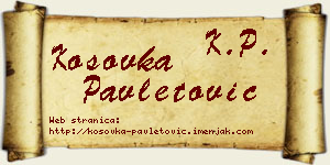 Kosovka Pavletović vizit kartica